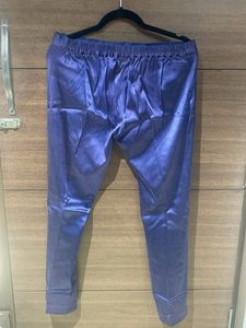 Purple Satin Slim Fit Pants