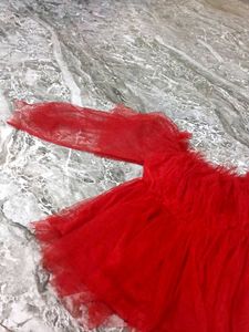 unwared Vibrant Red off shoulder top