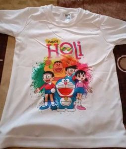 Happy Holi Doraemon Kids T-Shirt