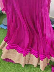 Embroidered Pink Anarkali Dress