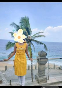 Yellow Embroidered Kurta