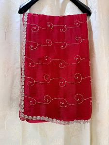 Jimmy Choo Red Handwork Saree
