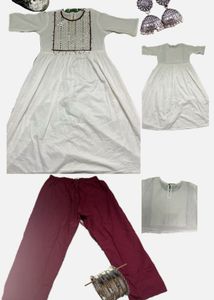 Elegant Mirror Work Kurta Set
