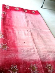 Beautiful Pink Floral Saree