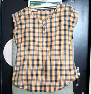 Casual Plaid Tunic Top