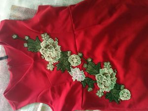 Red Embroidered Blouse