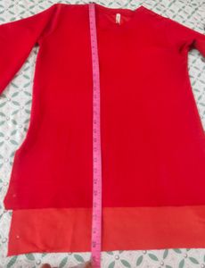 Red Long Sleeve Top