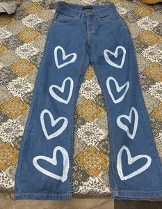 new Cute Heart Print jeans ( check details)