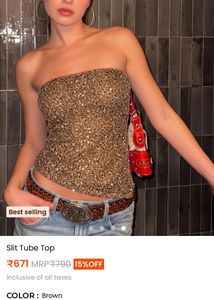 Sparkly Sequin Tube Top