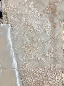 net saree with petticoat and stiched blouseSet
