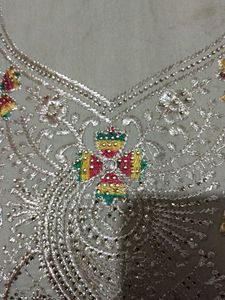 Embroidered Kurta Set Bottom Material