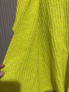 Neon Green Knit Cardigan