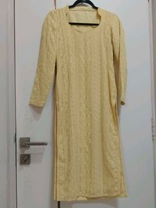 Elegant Yellow Embroidered Kurta
