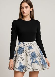 Floral Print Mini Skirt