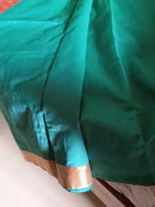 Elegant Teal &amp; Red Saree
