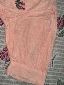 Embroidered Pink tshirt