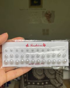 Set of Pearl Stud Earrings