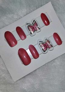 Handcrafted Butterfly Press-On Nails