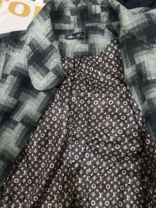 Stylish Checked Trench Coat