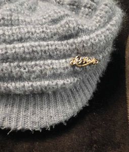 Stylish Gray Knit Visor Beanie