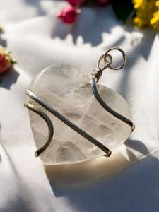 Clear Quartz Crystal Pendant - Large