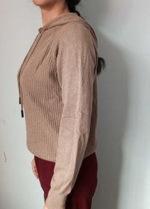 Cozy Ribbed Knit Hoodie