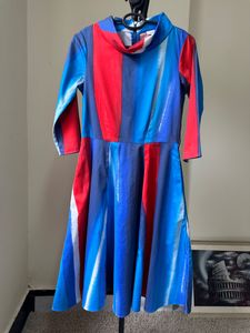 Multi Coloured Dress With Belt Loops And Pockets