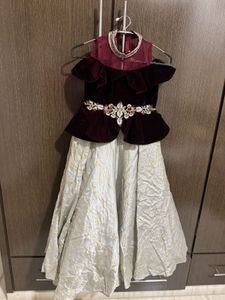 Elegant Velvet & Banaras gown