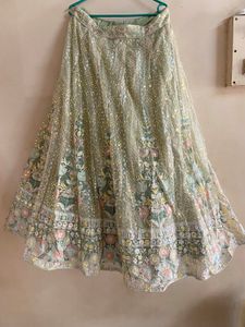 pastel green lehenga