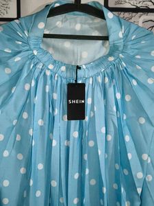 Blue Polka Dot Ethnic Skirt