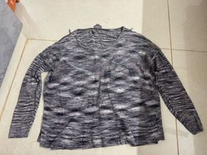 Marled Knit Long Sleeve Top