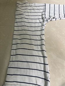 Classic Nautical Striped Knit Cardigan with Front