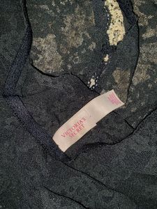 Victoria's Secret Black Lace Bodysuit