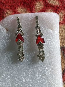 Stunning Red and Silver Jewelry Set