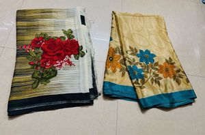 Beautiful Floral Print Daily ware Sarees