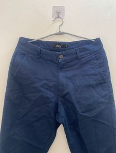 Navy Blue Straight Fit Pants