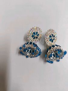 Blue Jhumka Earrings
