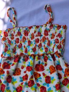 Cute Floral Fleece Dress