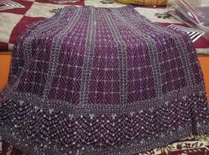 Designer Purple Embellished Lehenga Skirt