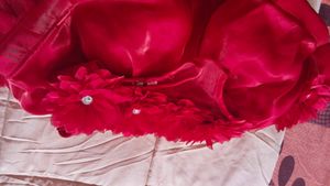 Red Flower Girl Dress