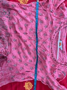 Pink Printed Anarkali Kurta