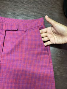 United Colours of Benetton Plaid Pink Shorts