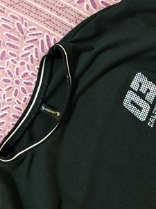 Casual Black Graphic Print t-shirt Dress