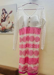 Beautiful Pink Embroidered Kurta