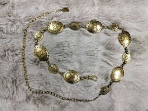 Golden Vintage Style Ornate Metal Belt