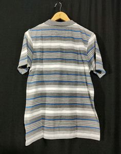 Grey Stripes Polo T-Shirt ( Men)