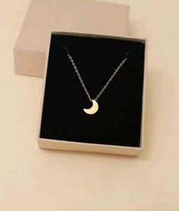 Gold Moon Pendant Necklace