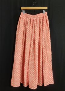 Salmon Printed Ethnic Skirt (Women)