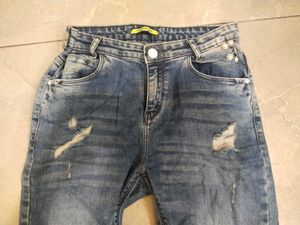 Vintage Distressed Flare Jeans