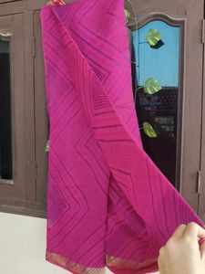 Elegant Pink Patterned Saree